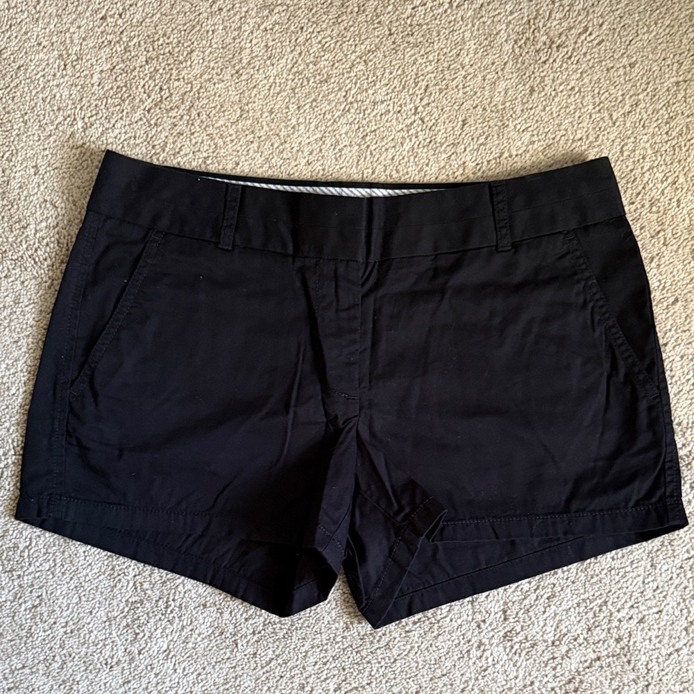 J. Crew Women's black chino shorts